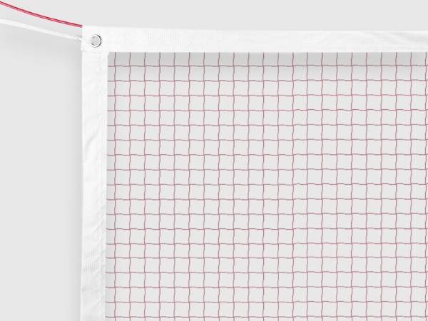 Badminton net reinforced steel cable