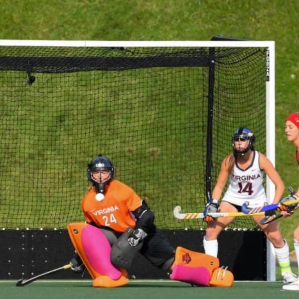 The competition field is holding a hockey game.