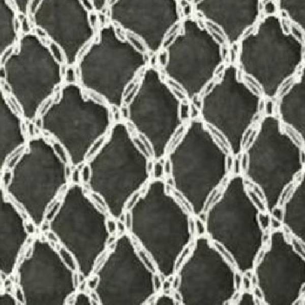 Diamond warp knitted netting on a black background