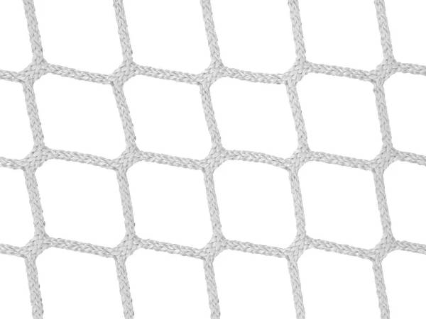 White PP knotless netting on a white background