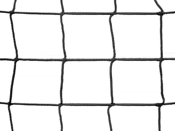 Black PP knotless hockey net on a white background