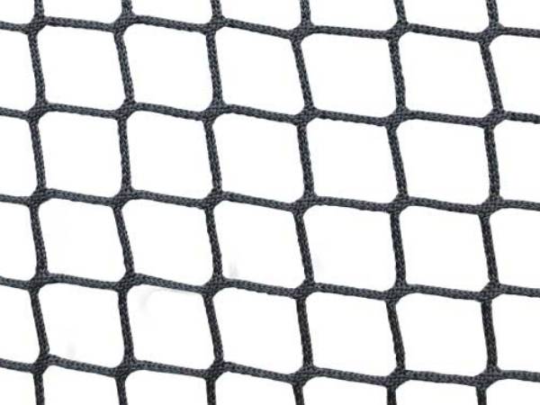 Black PP knotless tennis nets on a white background