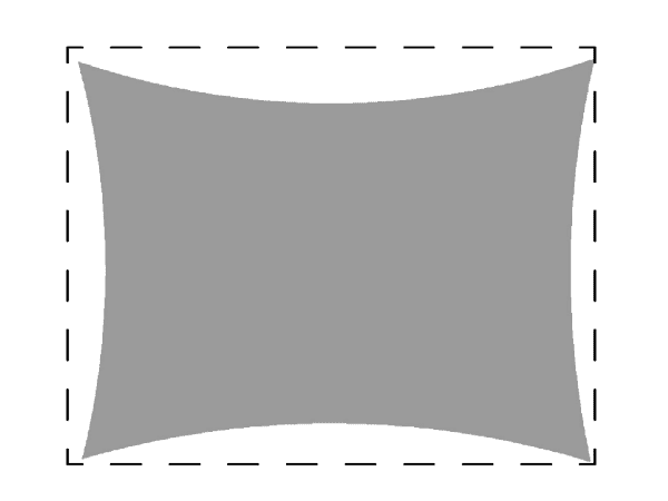 Rectangular sun shade sail