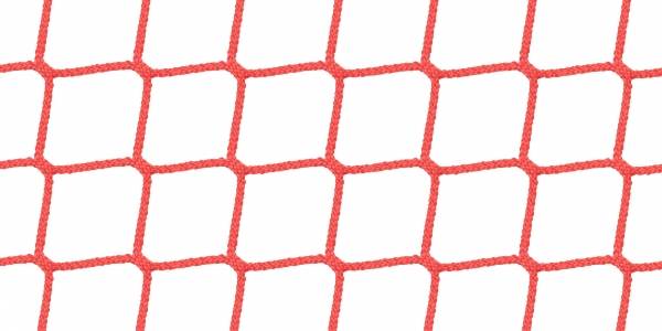 Red rope netting on a white background