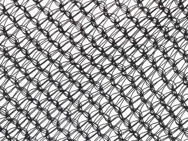 Black round wire sun shade net on a white background