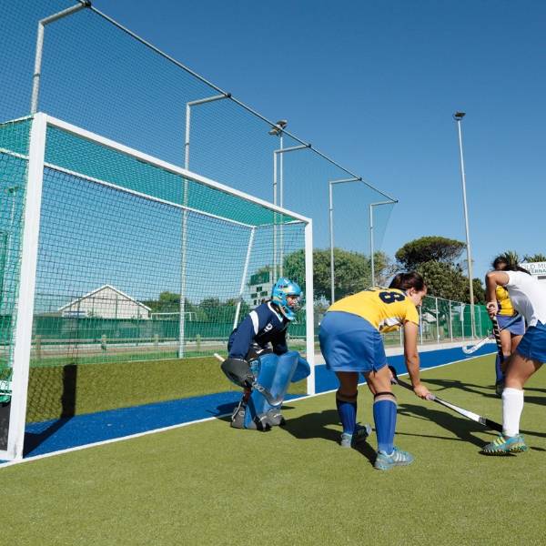 Students are undergoing the hockey match.