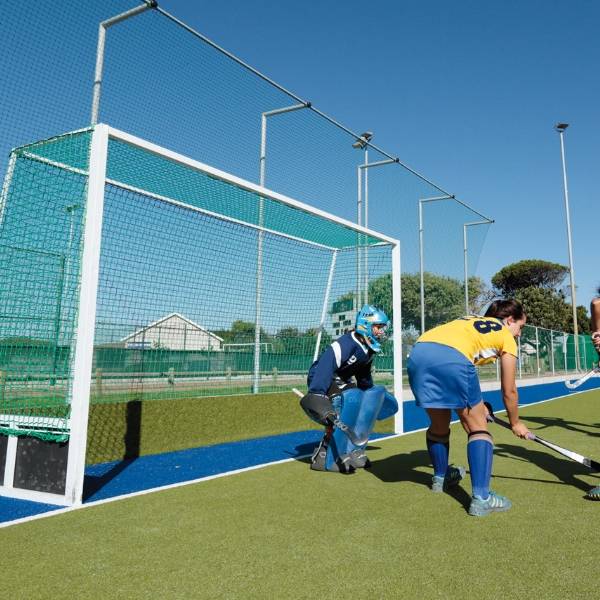 Some players are taking part in the hockey game.
